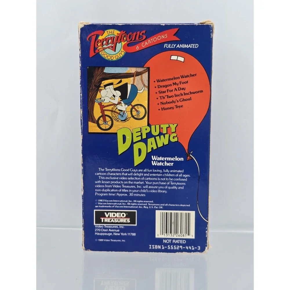 Deputy Dawg Watermelon Watcher Cartoon VHS‎ Tape Terrytoons Treasures 1989 Rare